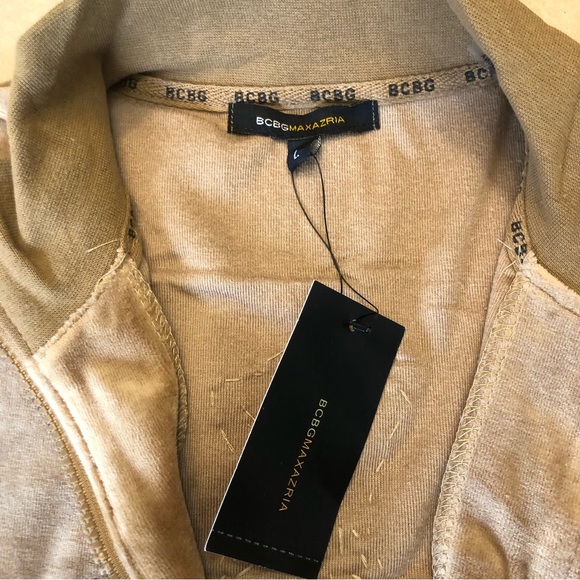 BCBG MAXAZRIA, Stone Detail Cross Zip up Track Suit Size Large - Picture 15 of 16